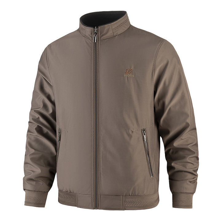 Men's Stylish Casual Jacket with High Stand Collar and Practical Pockets Mune Fashion