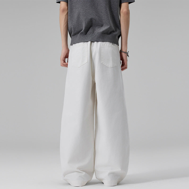 Men's Ultra Wide Cotton Twill Pants with Pleat and Palazzo Silhouette Mune Fashion