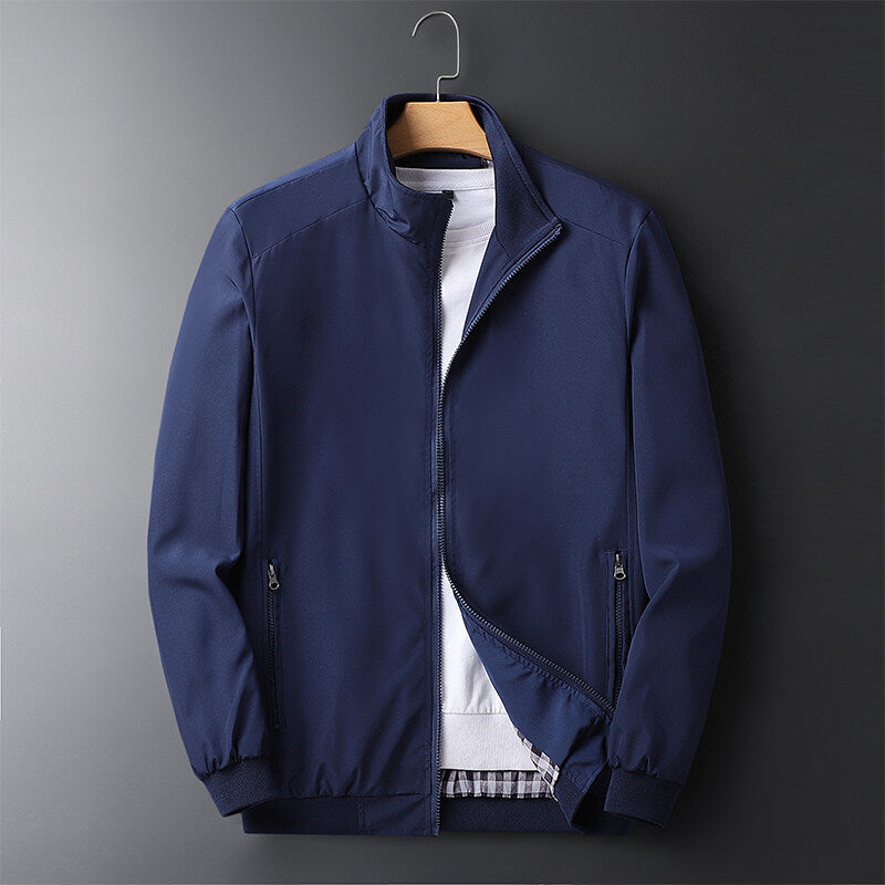 Men's light wind- and water-repellent zip blouson with stand-up collar and zip pockets Mune Fashion