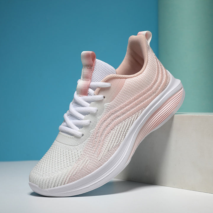 Women's ergonomic everyday sneaker with breathable knitted upper, shaped rolling sole, and heel cushioning Mune Fashion