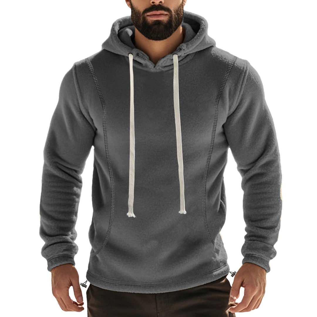 Men's fleece-lined hoodie with flatlock seams, kangaroo pocket, and adjustable drawstring Mune Fashion