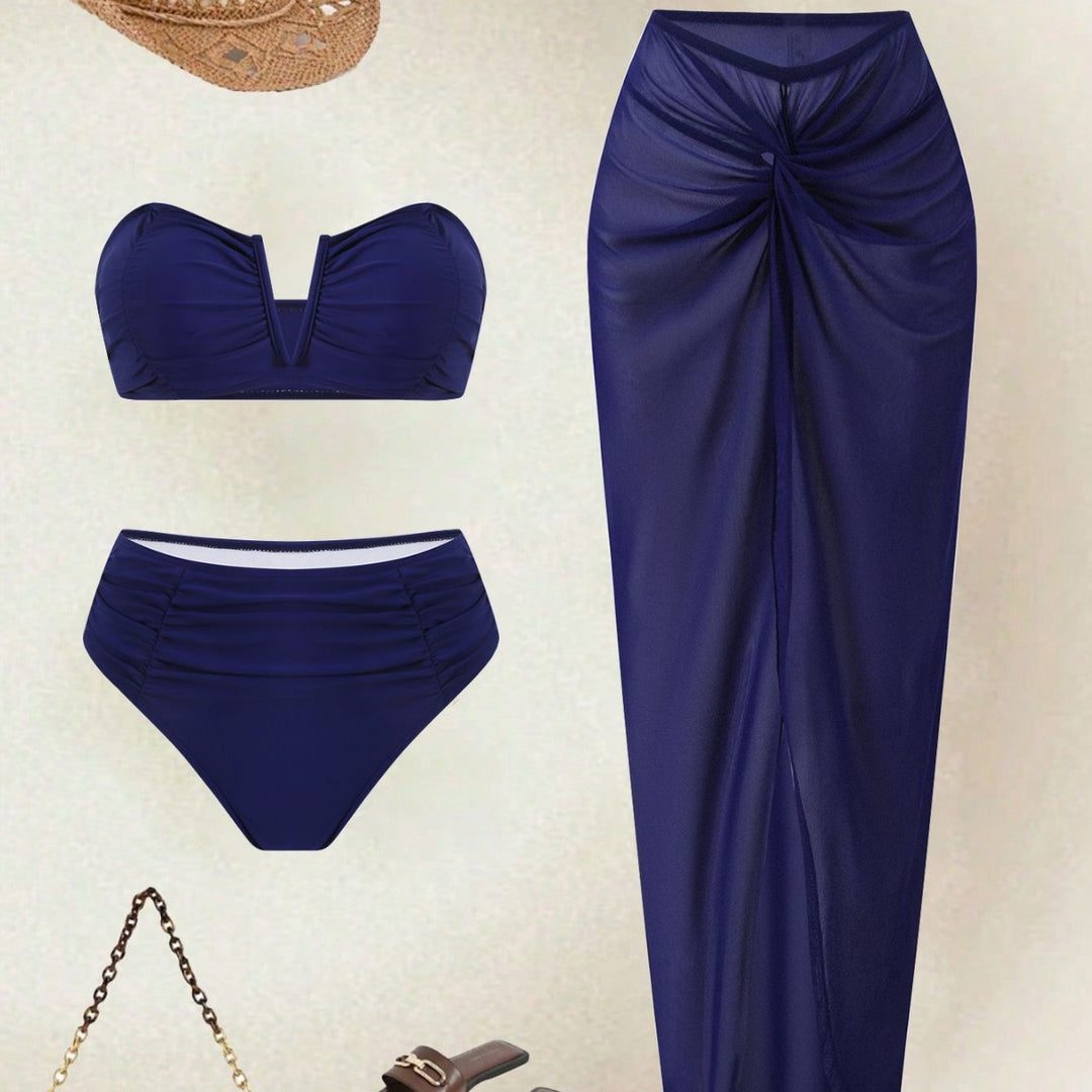 Women's Swimsuit Set with Elegant Skirt by Mune Fashion
