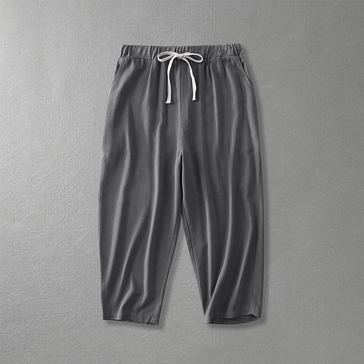 Women's loosely cut leisure pants with elastic waistband and drawstring Mune Fashion
