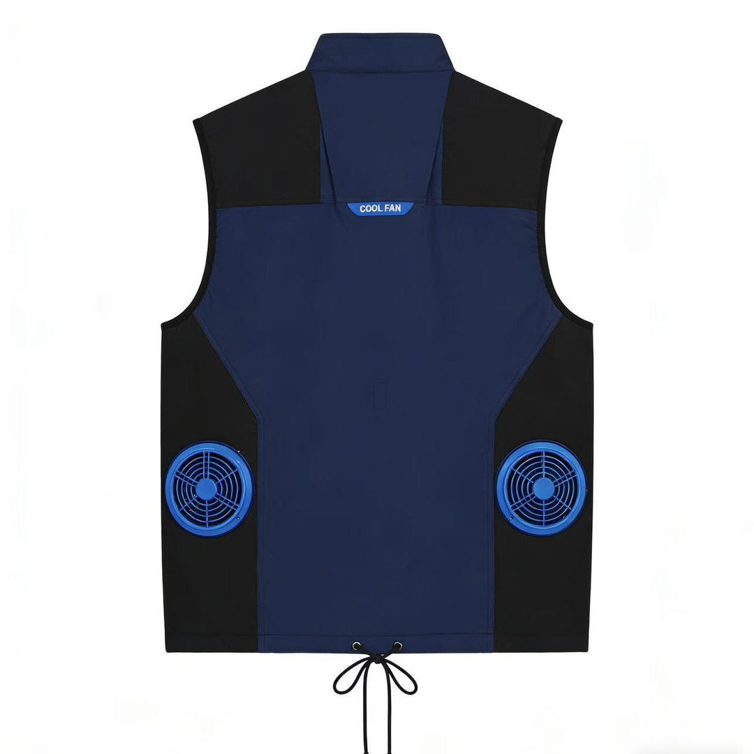 Unisex nan battery-operated cooling vest with integrated fans and reflective safety stripe Mune Fashion