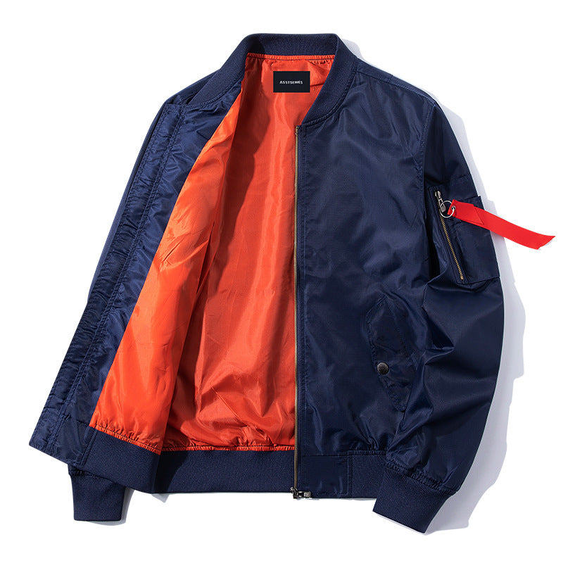 Men's bomber jacket with contrast lining
