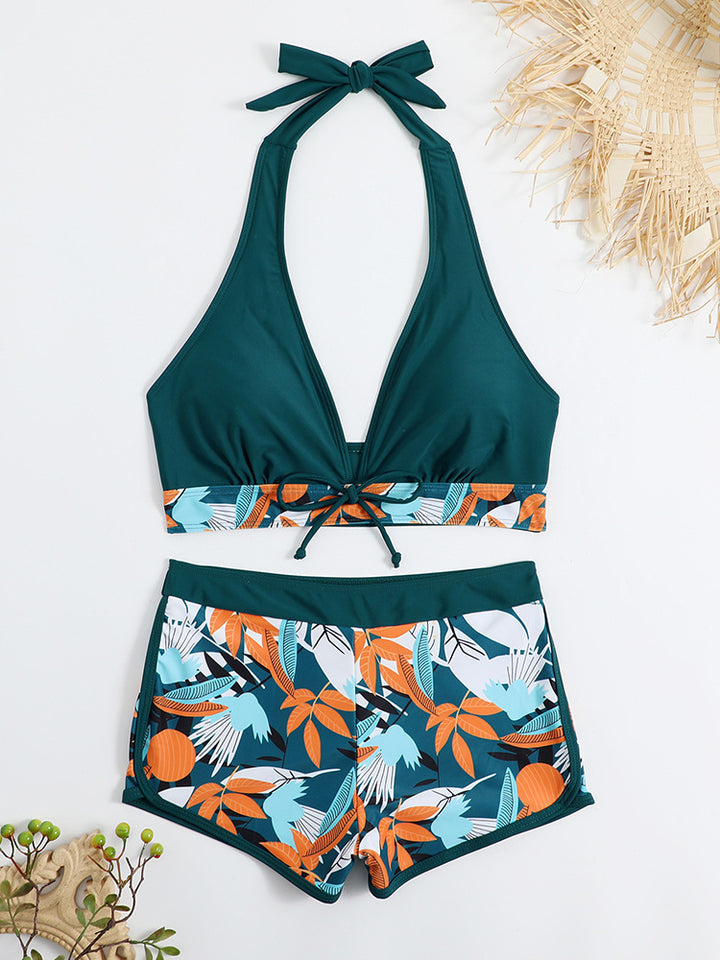 Women's Sporty Bikini Set with Concealed Belly Mune Fashion