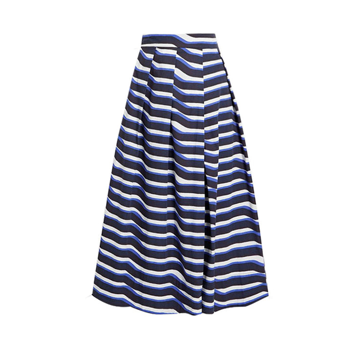 Women's bandeau swimsuit with decorative bows and striped maxi skirt Mune Fashion