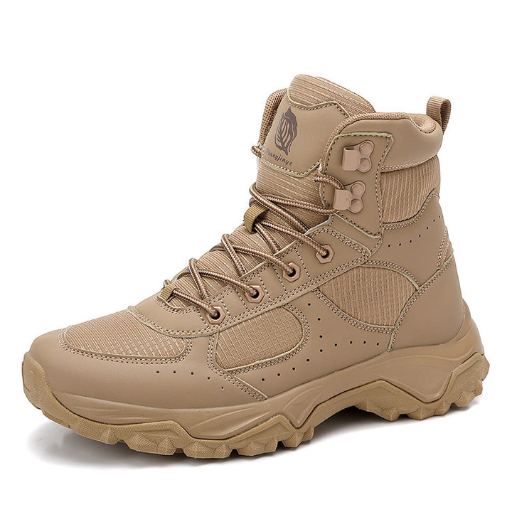 Men's Robust Trekking and Duty Boots with Ankle Support and Treaded Rubber Sole Mune Fashion