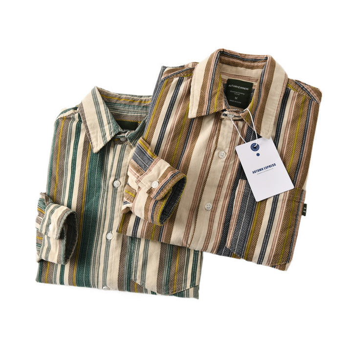 Men Striped Long Sleeve Shirt Mune Fashion 1787799308