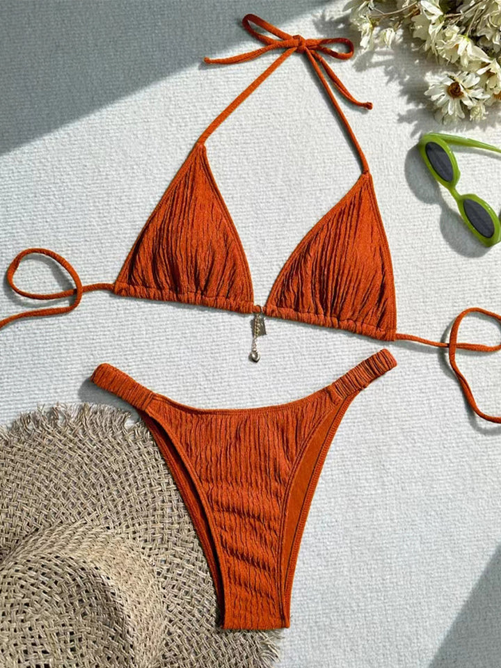 Women's Triangle Bikini with sophisticated Ruffles Mune Fashion