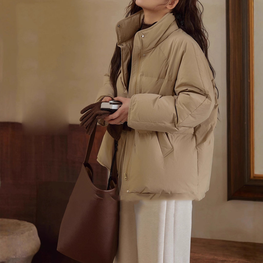 Women's Fashionable Transitional Jacket with High Collar Mune Fashion