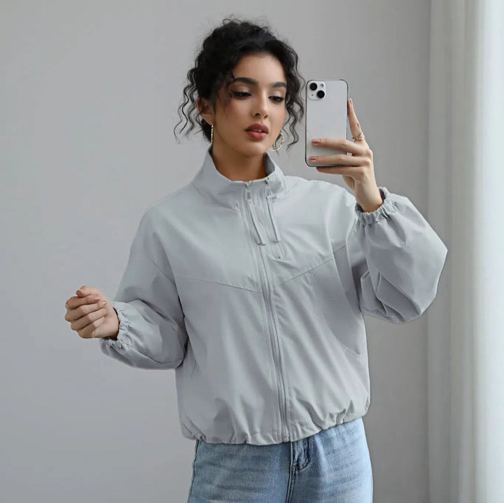 Women's Casual Oversized Blouson Jacket with Balloon Sleeves Mune Fashion
