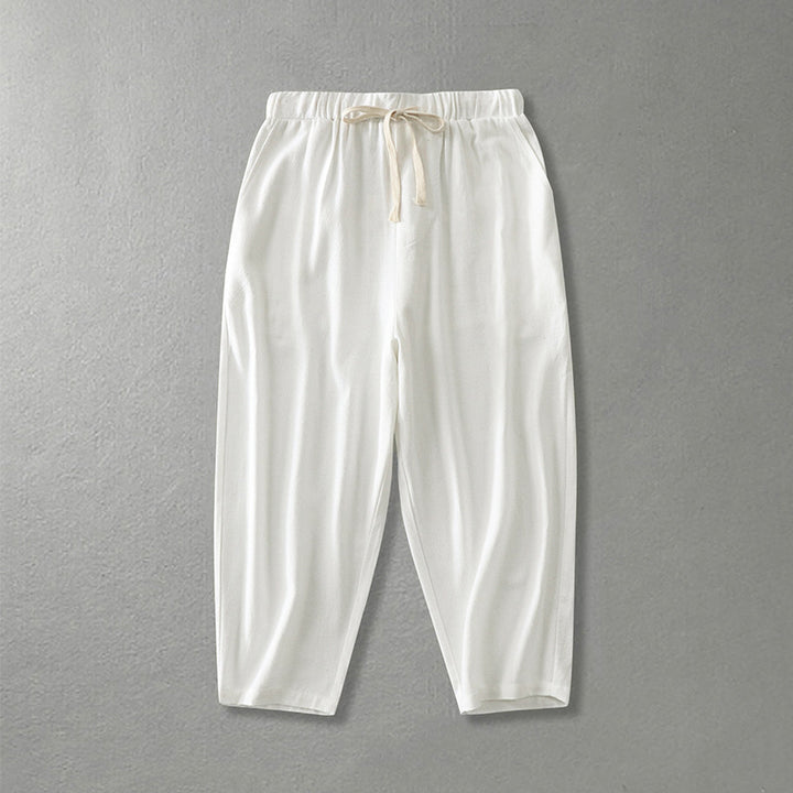Women's loosely cut leisure pants with elastic waistband and drawstring Mune Fashion