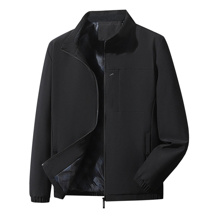 Men's modern comfort blouson with checked inner lining, concealed two-way zipper and elastic sleeve cuffs Mune Fashion