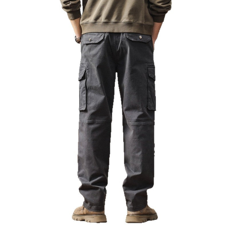 Men's Robust Relaxed-Fit Cargo Pants with Reinforced Knees and Multiple Pockets Mune Fashion