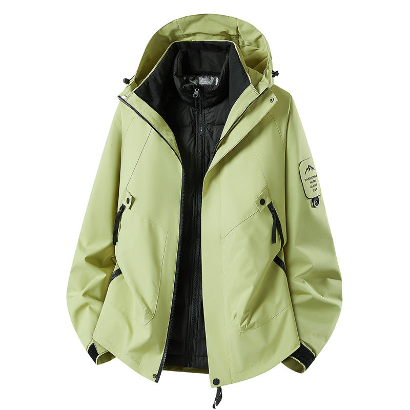 Men's Two-in-One Weather Protection Jacket with Removable Padded Vest and Adjustable Hood Mune Fashion