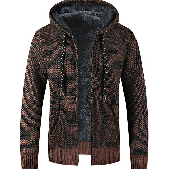 Men's Lined Hooded Cardigan with Teddy Lining and Full Zip Mune Fashion