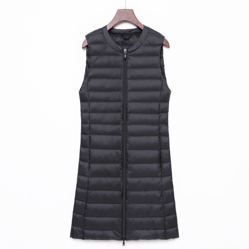 Ladies Long Quilted Thermal Vest with A-Line Silhouette Mune Fashion