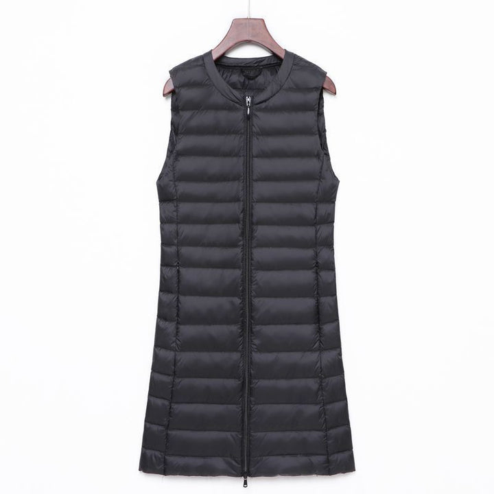Ladies Long Quilted Thermal Vest with A-Line Silhouette Mune Fashion