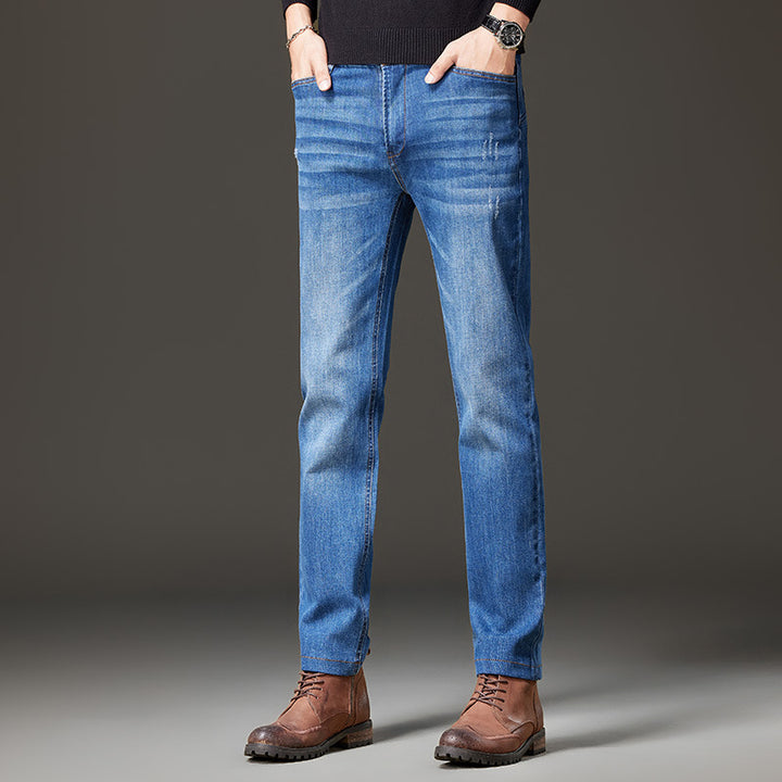 Men's jeans in a straight cut made of stretch denim with a classic five-pocket design Mune Fashion