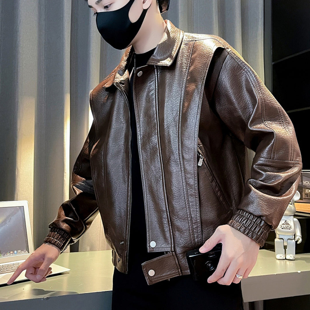 Men's Fashion Faux Leather Jacket Mune Fashion 1788342540