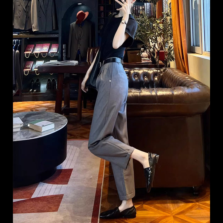 Women’s culotte suit trousers with pleats and cuffs Mune Fashion
