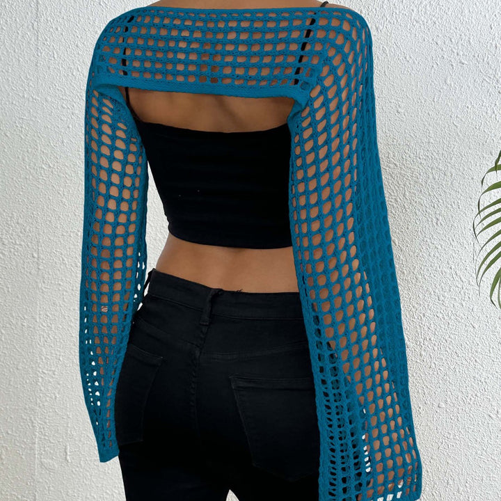 Women's crochet top with wide sleeves Mune Fashion