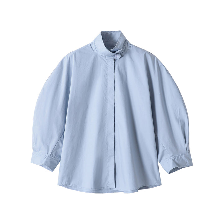 Women Oversized Short Jacket with Stand-Up Collar and Wide Raglan Sleeves Mune Fashion