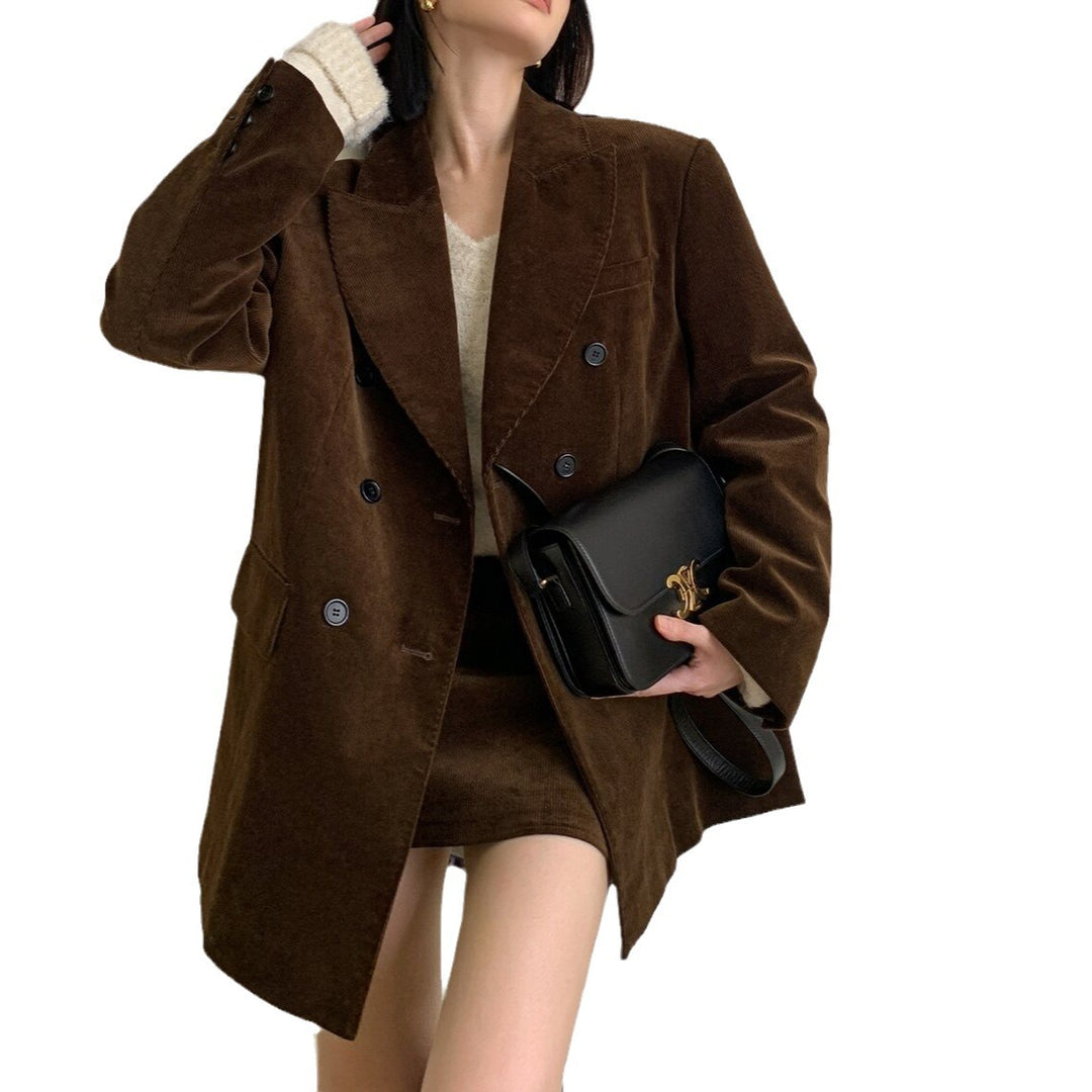 Women Elegant Cord Blazer Mune Fashion