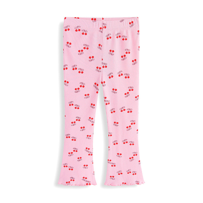 Girls' leggings with cheerful cherry motif Mune Fashion