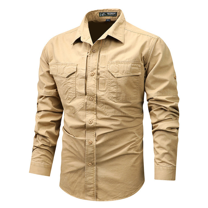Men's Field Shirt made of durable cotton canvas with reinforced seam details Mune Fashion