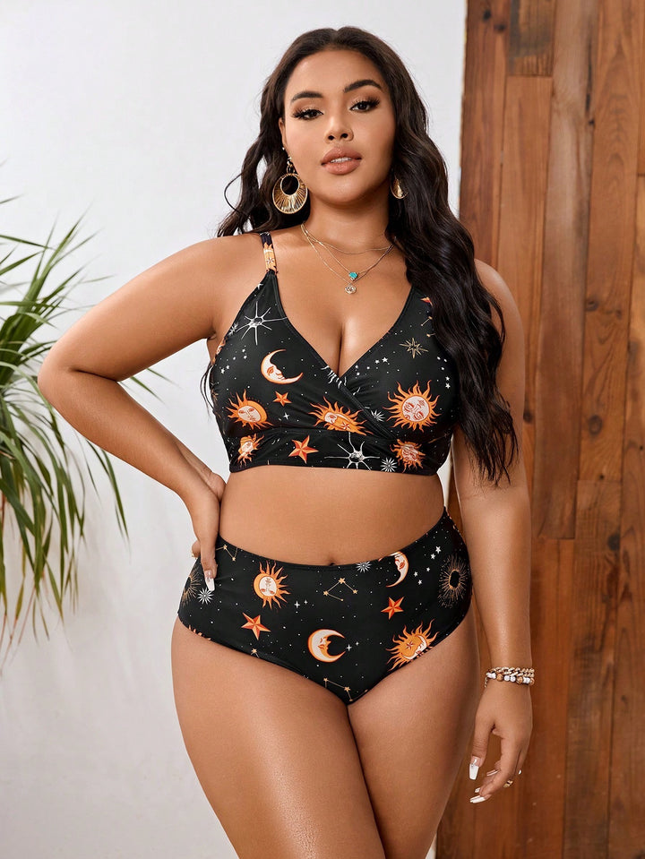 Ladies Bikini Set with creative star design and comfortable high-cut briefs Mune Fashion