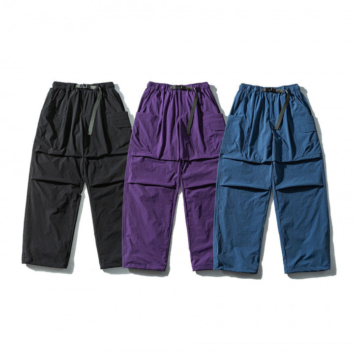 Unisex Utility Cargo Pants with elastic waistband, adjustable belt, and large patch pockets Mune Fashion