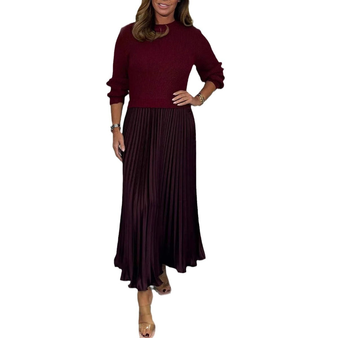 Women's nan pleated maxi skirt with elastic comfort waistband and softly falling pleats Mune Fashion
