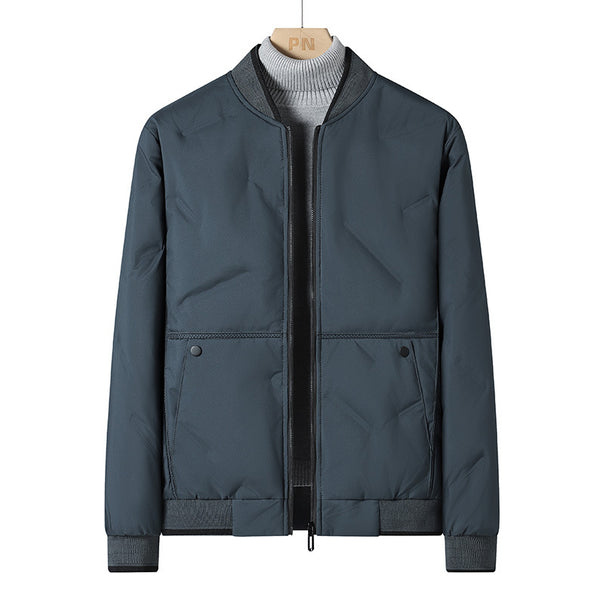 Men's Padded Thermal Bomber Jacket with Windproof Outer Layer and Warm Lining Mune Fashion
