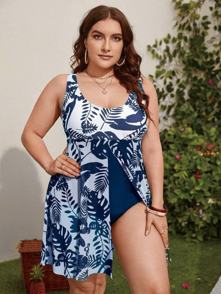 Women's colorful printed onesie with transparent overlay Mune Fashion