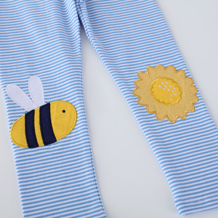 Girls leggings with colorful bee and sun motif Mune Fashion