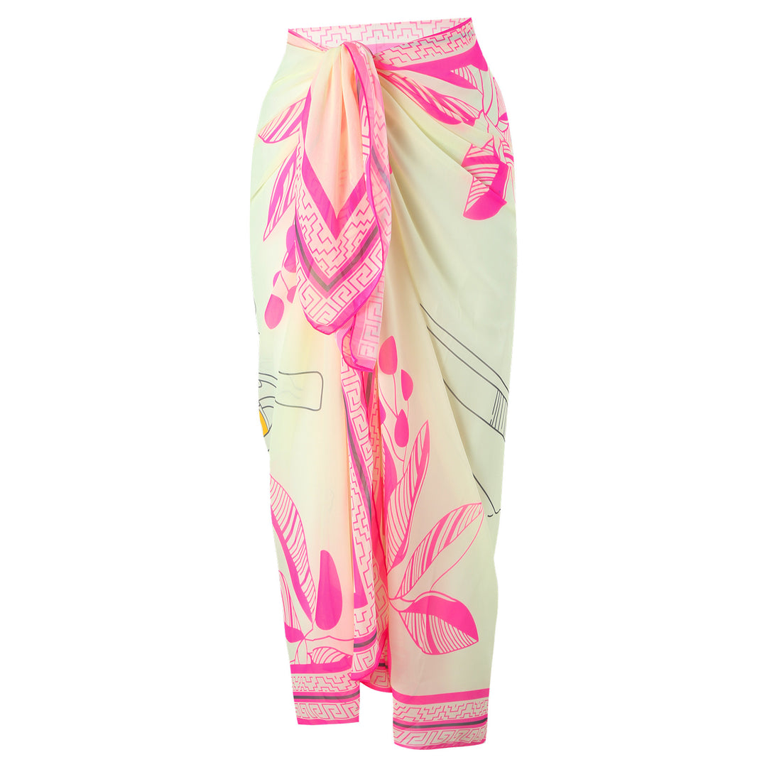 Women's swimsuit with elegant wrap design and floral pareo Mune Fashion