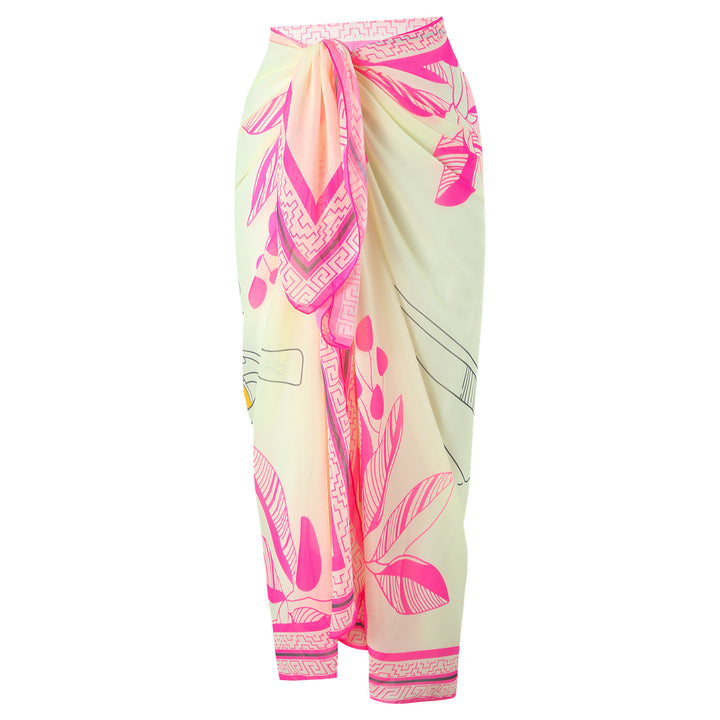 Women's swimsuit with elegant wrap design and floral pareo Mune Fashion