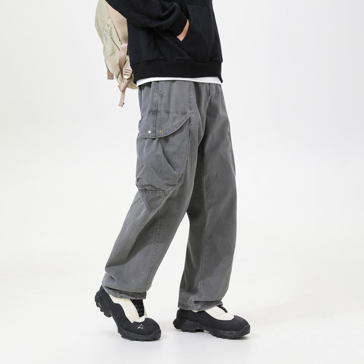 Herren Cargo-Hose im Utility-Look mit elastischem Bund und Knieabnähern Mune Fashion