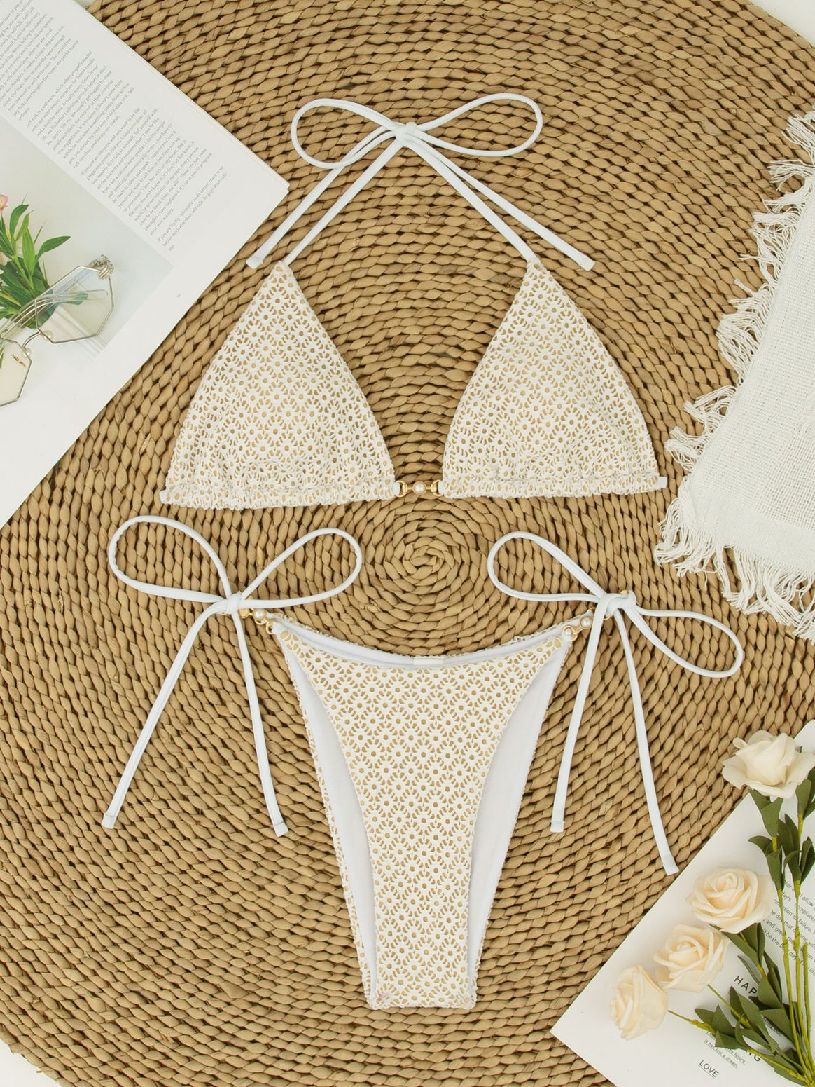 Ladies Bikini Set with stunning geometric design and adjustable straps Mune Fashion