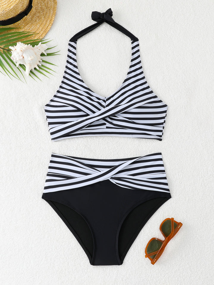 Women's Sporty Bikini Set with High-Cut Waist Mune Fashion