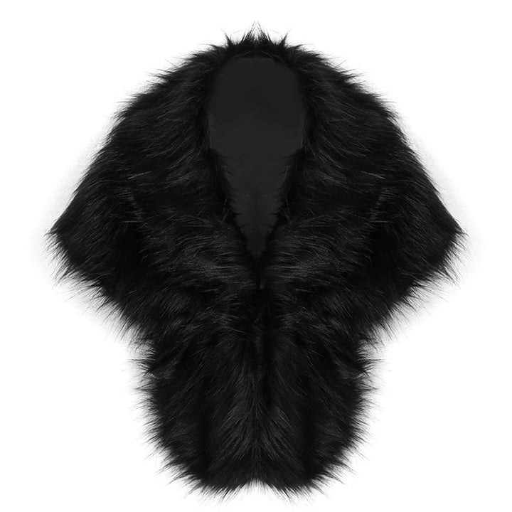Women's elegant faux fur shoulder stole in capelet cut Mune Fashion