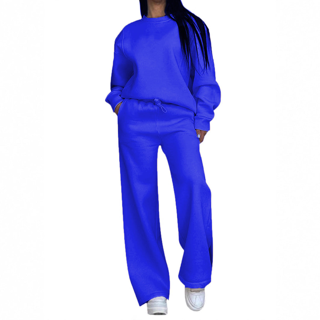 Women's casual oversized sweatshirt and wide jogging pants set Mune Fashion