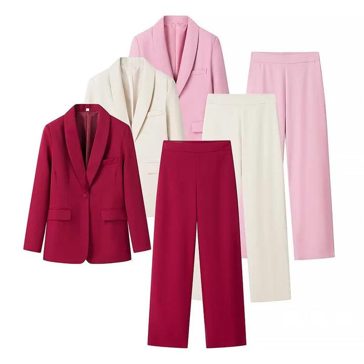 Women's tailored long blazer with shawl collar, concealed button closure, and patch pockets Mune Fashion
