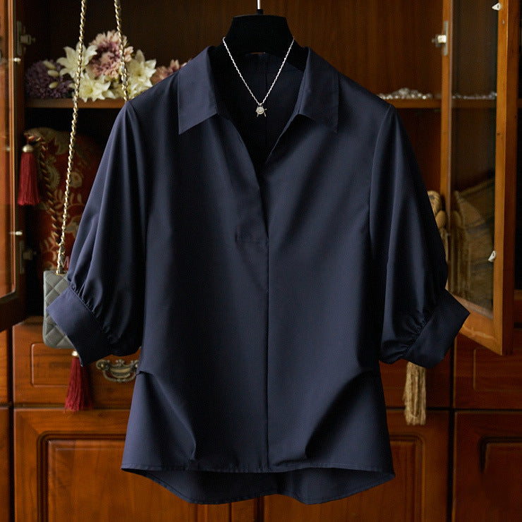 Ladies Elegant Blouse with Plus Sizes and Wide Sleeves Mune Fashion