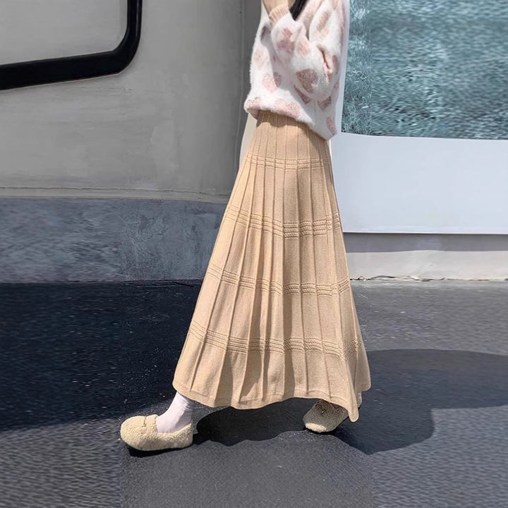 Ladies Elegant Knit Maxi Skirt Mune Fashion