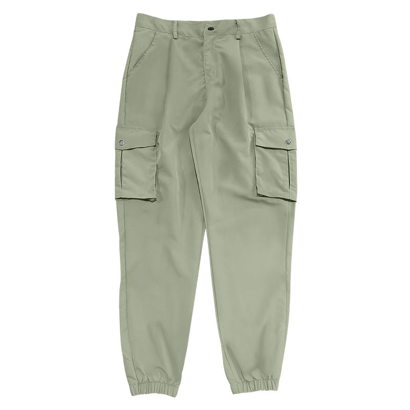 Men's tapered cargo pants in work look with patch pockets and elastic ankle cuffs Mune Fashion