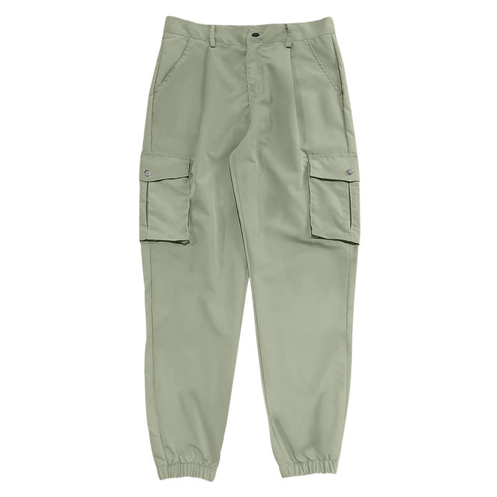 Men's tapered cargo pants in work look with patch pockets and elastic ankle cuffs Mune Fashion