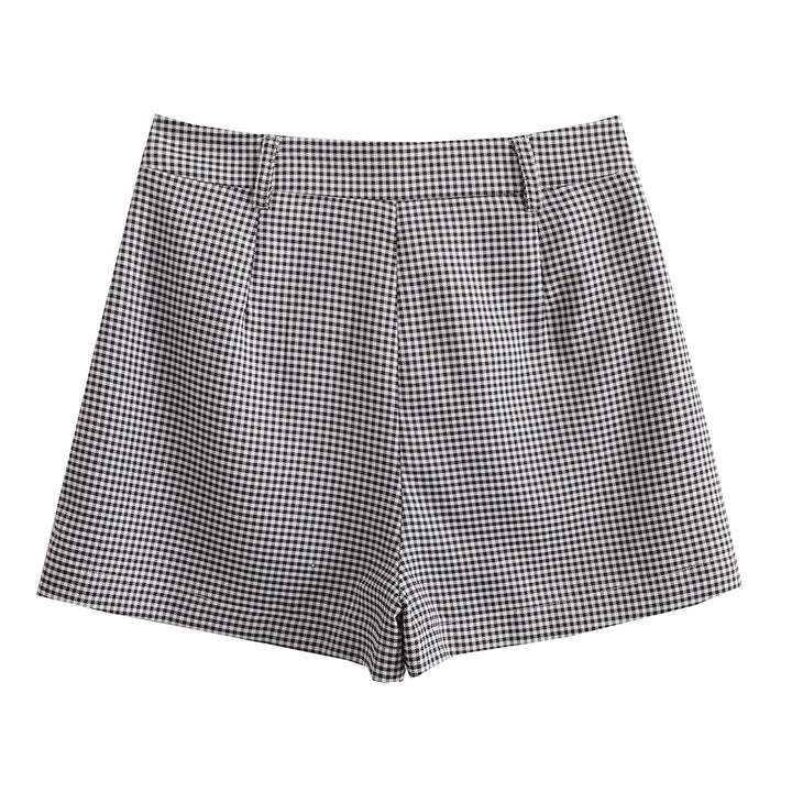 Women's Oversize Houndstooth Blazer with Single-Button Closure and Patch Pockets Mune Fashion